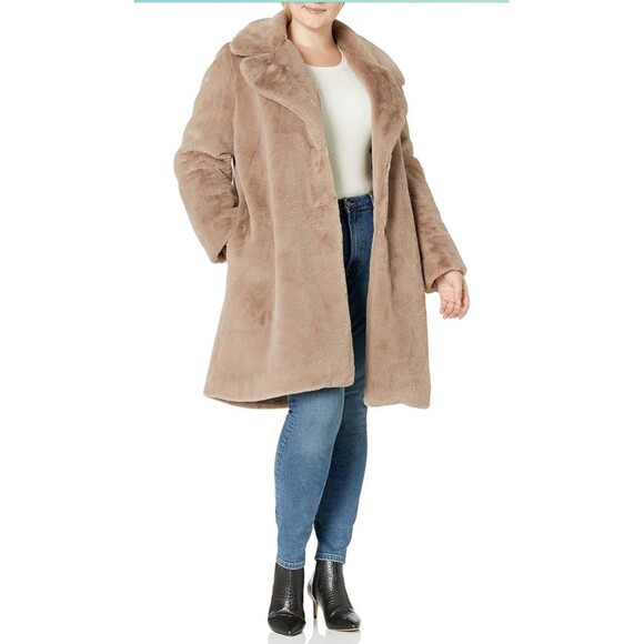 The Drop Women's Kiara Super Soft NWT Loose-Fit Long Faux Fur Coat Size Large - Picture 7 of 11